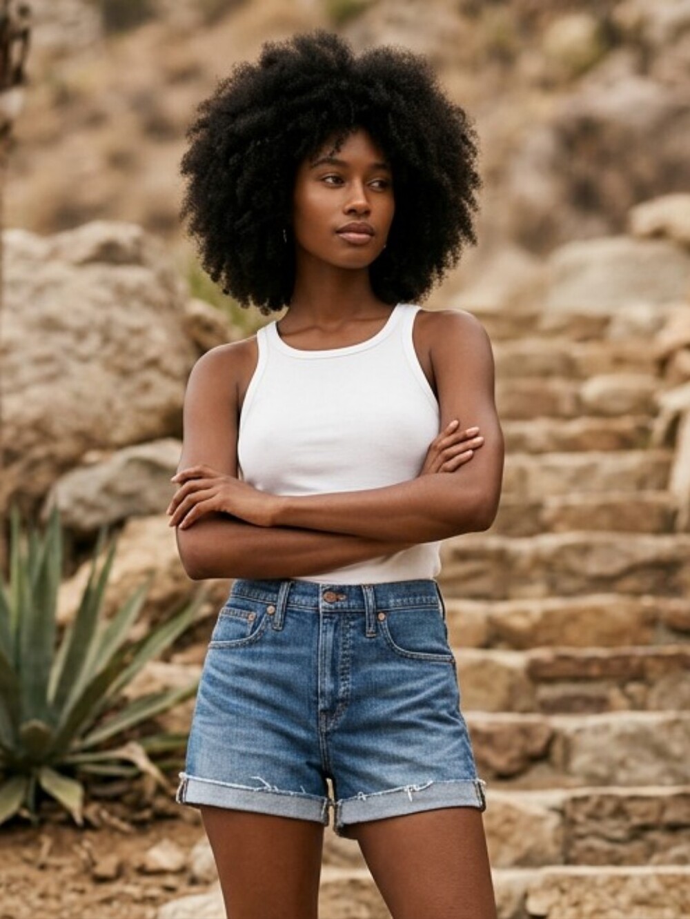 Madewell Women's Sz 27 High Rise Denim Frayed Cuff Shorts